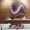 Designart - Purple Waves Fractal Wall Art' Abstract Metal Circle Wall Art Print